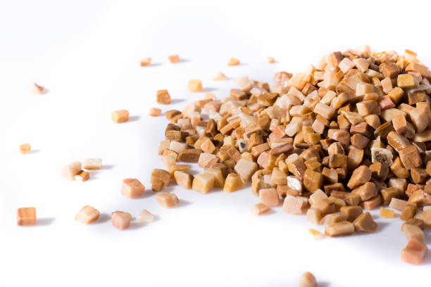 istock beautiful natural red stone scattered on a white background 695117232