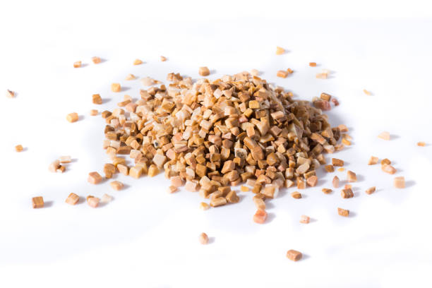 istock beautiful natural red stone scattered on a white background 695117292