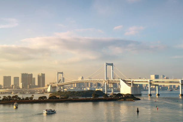istock Tokyo Tower and Rainbow Bridge in Japan 695119420