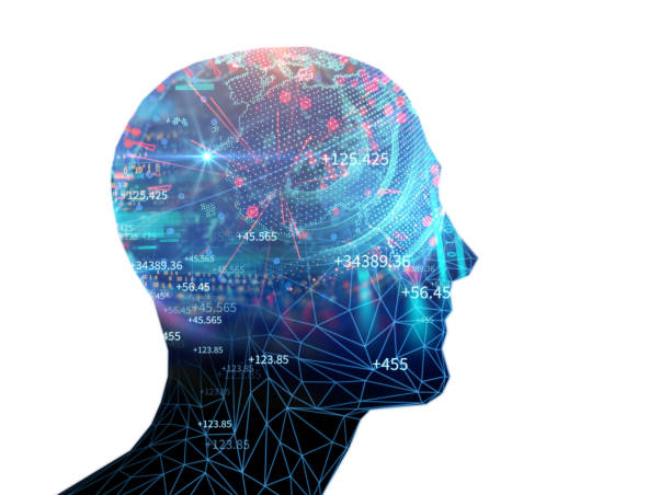 istock double exposure image of virtual human 3dillustration 695144680
