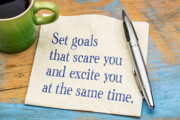istock Set  goals that scare and excite you at the same time 695148168