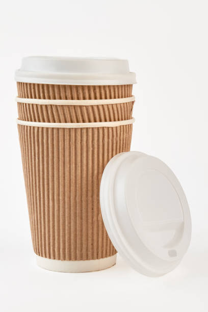 istock Pure kraft ripple paper cup. 695154436