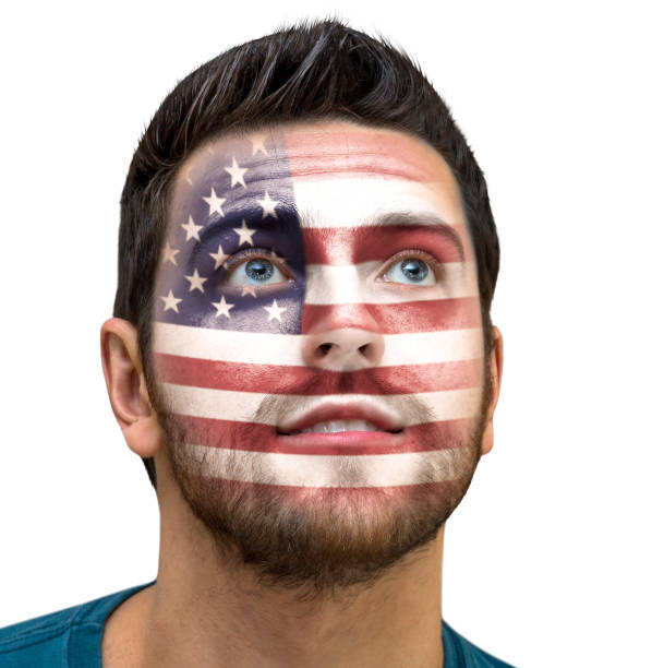 istock American Fan / Sport Player on uniform celebrating 695164824
