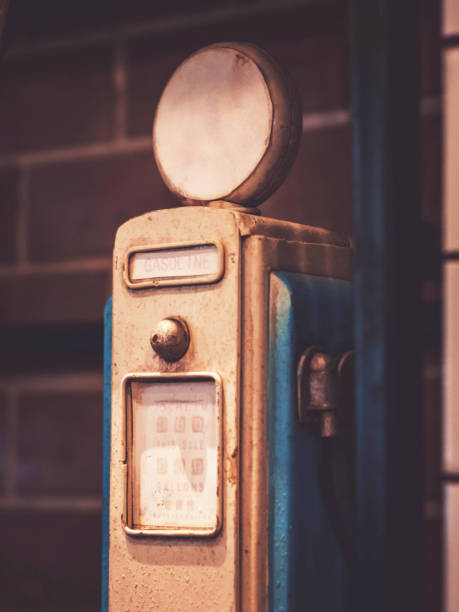 istock old oil gasoline dispenser in Thailand. 695168028
