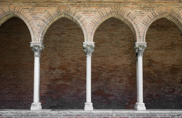 istock Cloister with arched colonnade 695171426