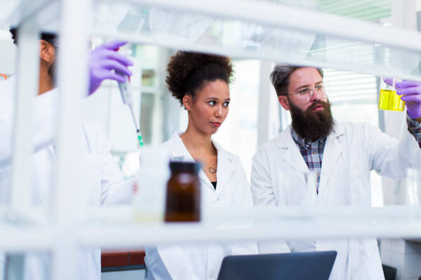 istock Young scientists in a chemical laboratory 695177392