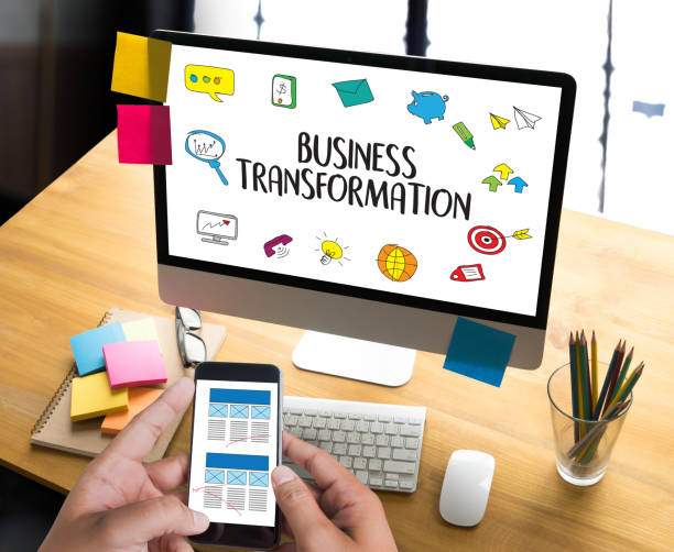 istock Digital BUSINESS TRANSFORMATION  , Hi-tech technological Digital and About Digital Marketing 695177790