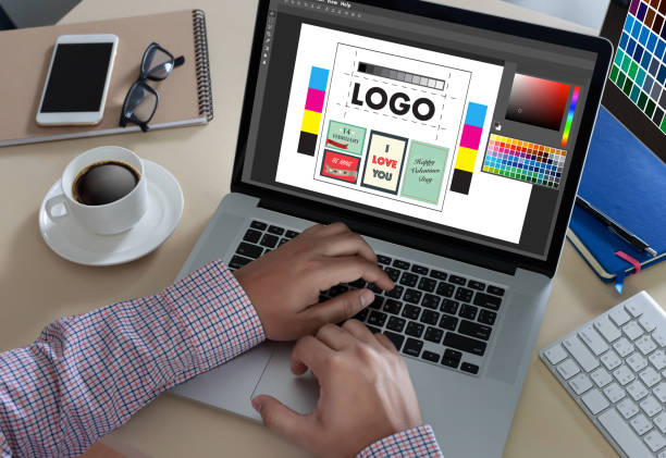 istock Creative Designer Graphic at work. Color swatch samples, Illustrator Graphic designer working digital tablet and computer 695177934