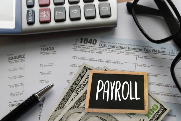 istock PAYROLL Businessman working Financial accounting concept 695177986