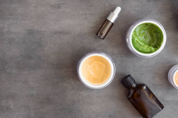 istock Organic beauty creams and oils 695180744
