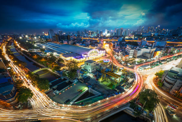istock Bangkok night scene cityscape 695183850