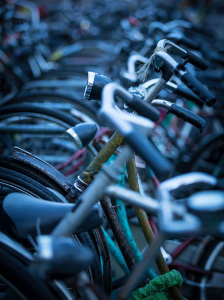 istock bikes of Amsterdam 695185978