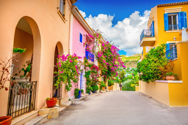 istock Street in Kefalonia, Greece 695186754