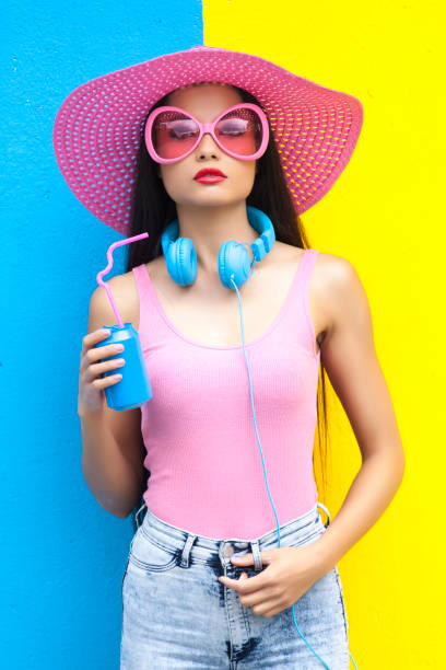 istock Woman in pink colour 695186794
