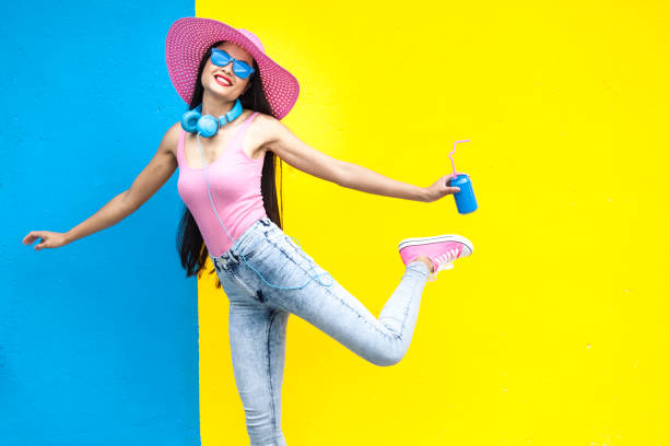 istock Woman in pink colour 695186796