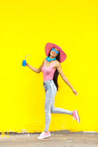 istock Woman in pink colour 695186800