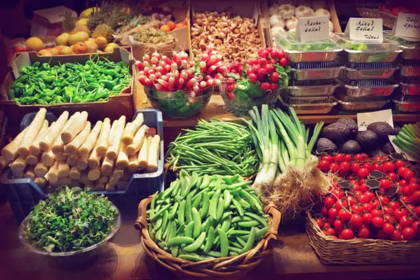 Photo of Vegetables at a market stall