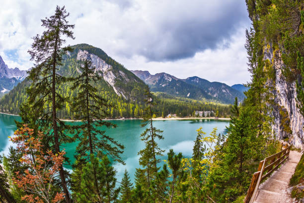 istock Alpine lake Lago di Braies 695201620