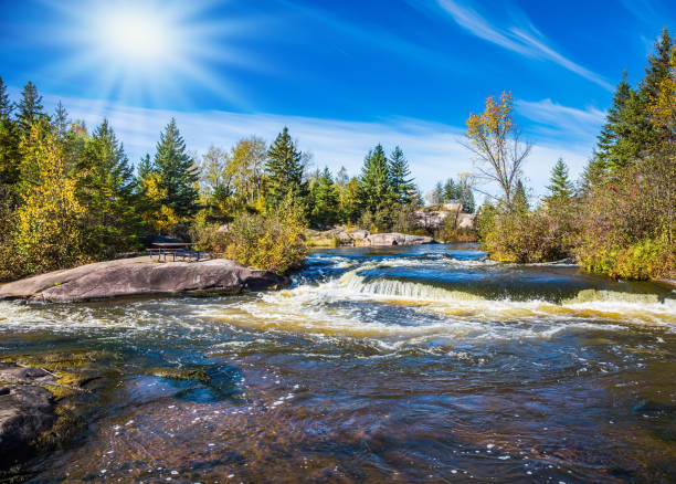 istock Autumn sun in Old Pinava Dam 695201656
