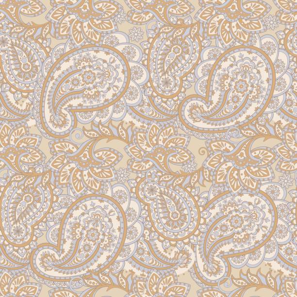 illustrations, cliparts, dessins animés et icônes de paisley motif floral avec ornement - 2997