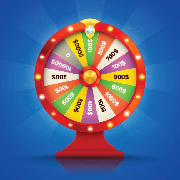 istock Realistic retro spinning wheel of fortune or luck. 695211714