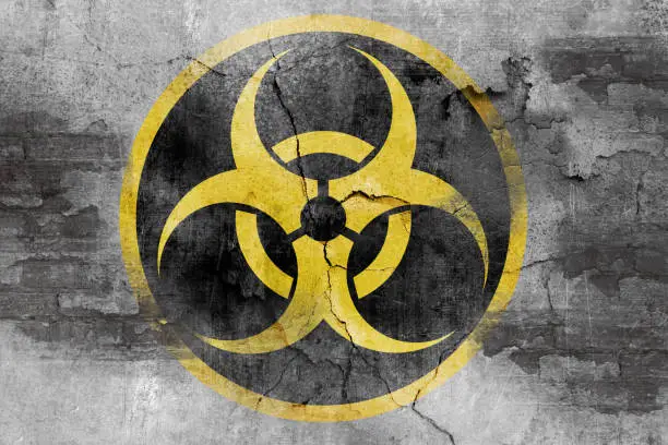 Photo of grunge biohazard symbol