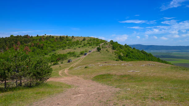 istock A jeep trip in spring in Balkan mountains. 695215788
