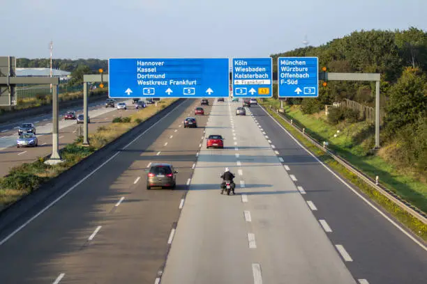 Photo of German highway in Frankfurt, Germany