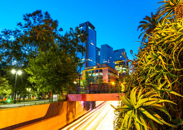 istock Santiago, Chile - Night view of streets 695240010