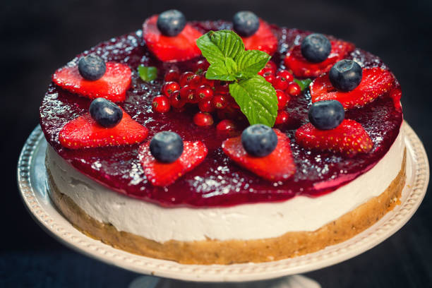 istock Cheesecake With Fresh Berry Fruits 695240504