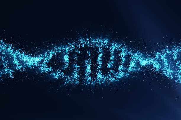 Concept of biochemistry with dna molecule on blue background, Genetic engineering scientific concept, blue tint, 3d rendering Concept of biochemistry with dna molecule on blue background, Genetic engineering scientific concept, blue tint. 3d rendering chromosome science genetic research biotechnology stock pictures, royalty-free photos & images