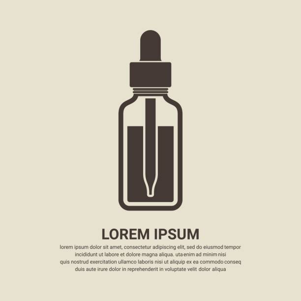 Essential oil bottle icon, Dropper bottle icon Essential oil bottle icon, Dropper bottle icon tincture stock illustrations