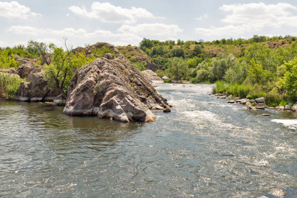 istock Southern Bug river landscape in Migeya, Ukraine. 695240968