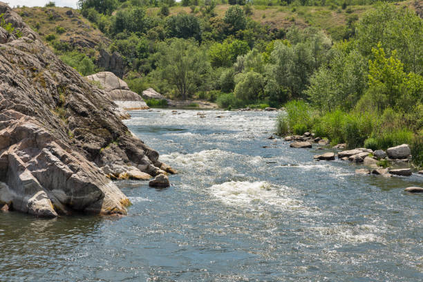 istock Southern Bug river landscape in Migeya, Ukraine. 695241154