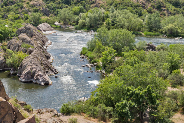 istock Southern Bug river landscape in Migeya, Ukraine. 695241478