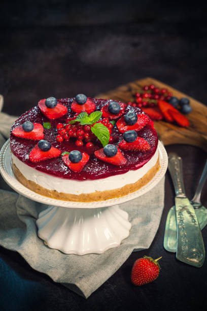 istock Cheesecake With Fresh Berry Fruits 695243640