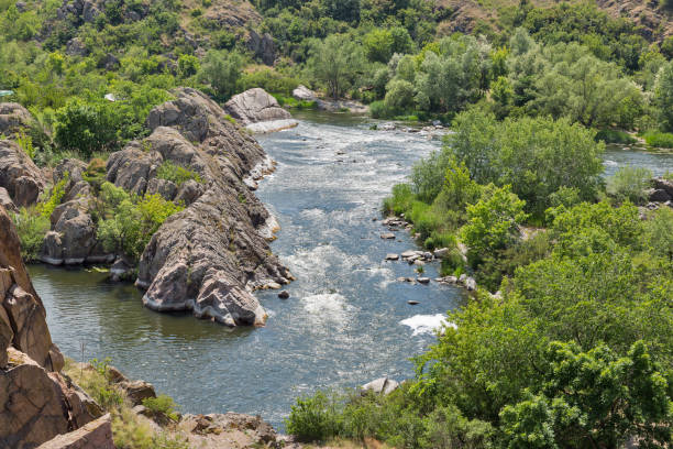 istock Southern Bug river landscape in Migeya, Ukraine. 695243690