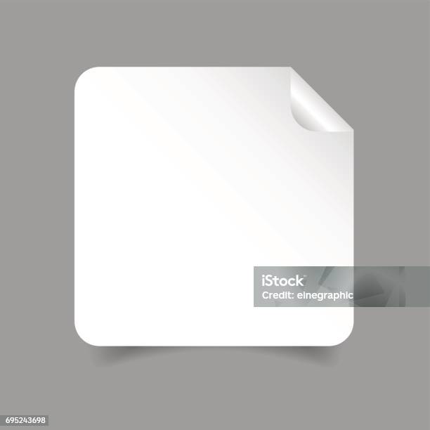 Onempty Sticker Empty Sticker Square Stock Illustration - Download Image Now - Cut Out ...