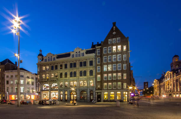 istock Dam Square in Amsterdam at the Night 695246256