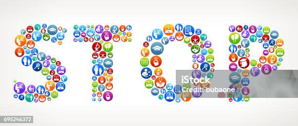 Future Stop Sign Stop Future And Futuristic Technology Vector Buttons Stock Illustration ...