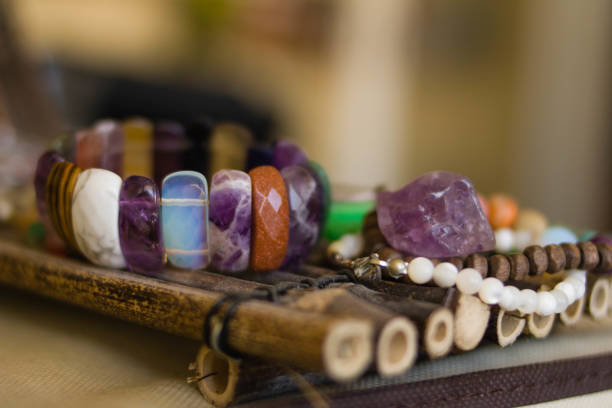 istock Stone bracelet handmade.Semi-precious stones bracelet 695249884