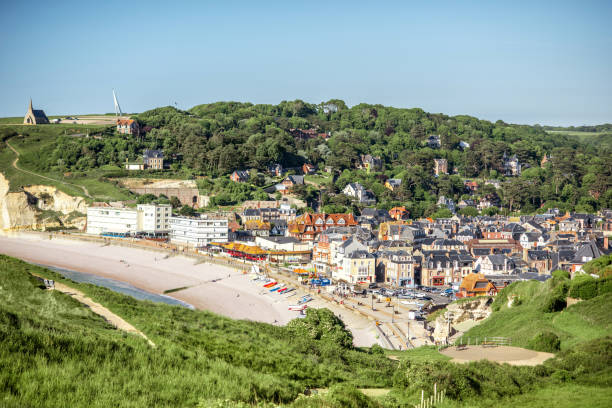 istock Etretat town in France 695250096
