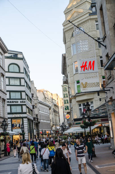 istock Crowd walking on Vaci street in Budapest 695276874