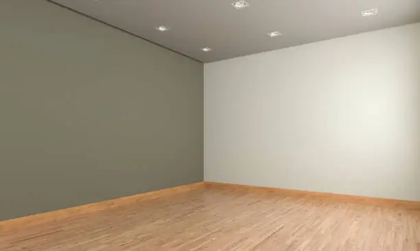 3d rendering of an empty room