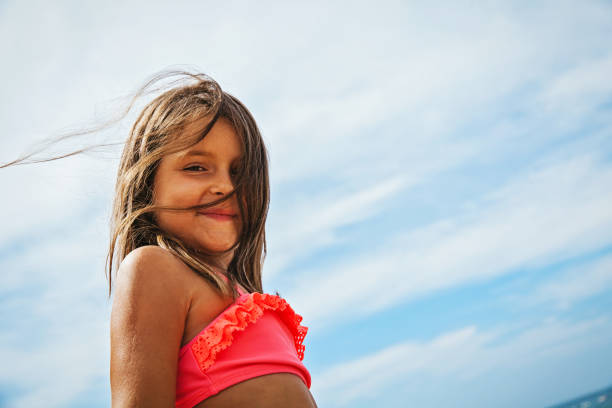 istock Happy little girl on a vacation 695282020