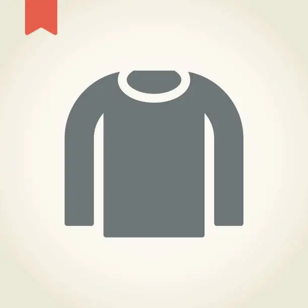 Vector illustration of Long Sleeve T-shirt Icon