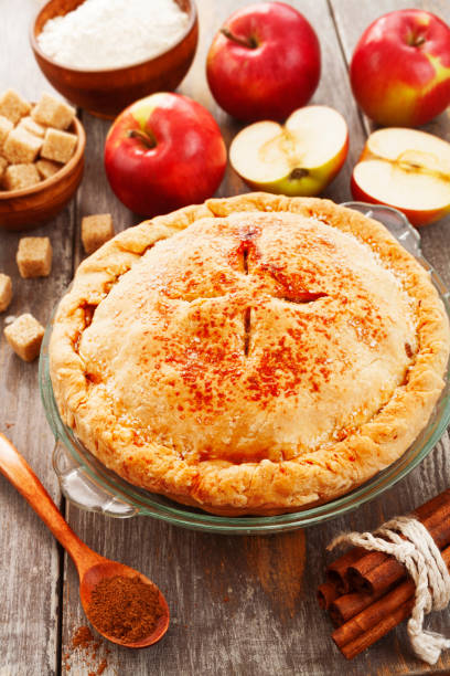 istock Homemade american apple pie 695294462
