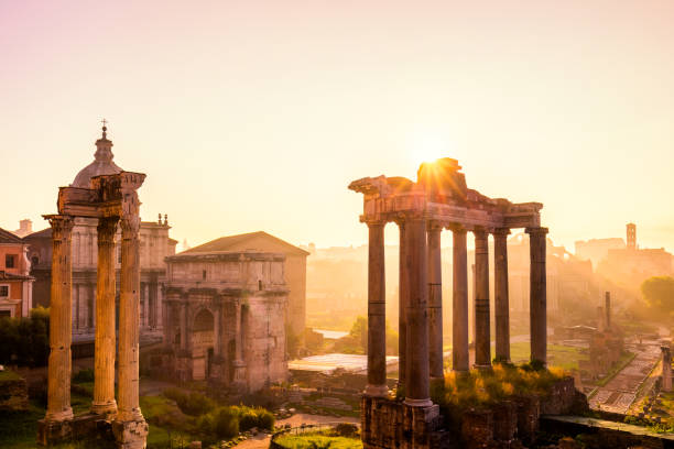 istock Roman Forum, Rome's historic center, Italy 695307936