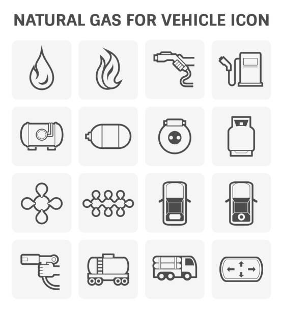 ilustrações, clipart, desenhos animados e ícones de ícone de gás natural - fuel storage tank lng storage tank oil