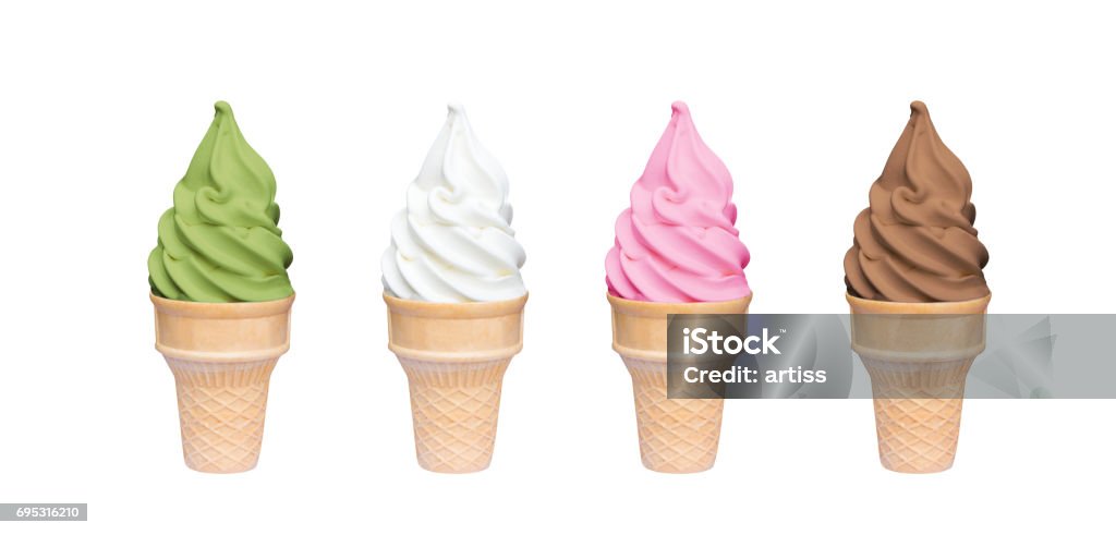 ไอศครีมซอฟท์เสิร์ฟของวานิลลาสตรอเบอร์รี่ช็อคโกแลตและชาเขียวรสชาติบนกรวยกรอบแยกบนพื้นห ภาพสต็อก - ดาวน์โหลดรูปภาพตอนนี้ - iStock ไอศครีมซอฟท์เสิร์ฟของวานิลลาสตรอเบอร์รี่ช็อคโกแลตและชาเขียวรสชาติบนกรวยกรอบแยกบนพื้นห ภาพสต็อก - ดาวน์โหลดรูปภาพตอนนี้ - Istock
